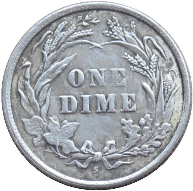 Amerikai Borbély 10 Cent 1897 Ezüst Bevonatú Replika Emlékérme