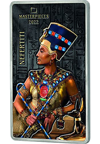2022 DE Remekművek PowerCoin Nefertiti Set 1 Arany, 1 Ezüst Érme 40$ Salamon-Szigetek 2022 Bizonyíték