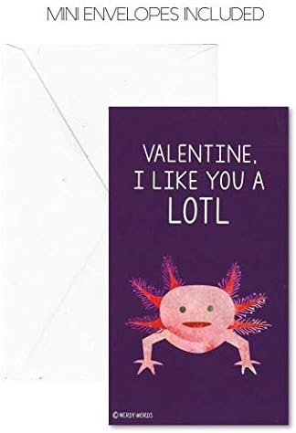 Mini Horgász Halat Axolotl Tardigrade igen Igen Furcsa Lény Valentin (Pénztárca Méretű Lapot, Apró Borítékot) Valentin Nap