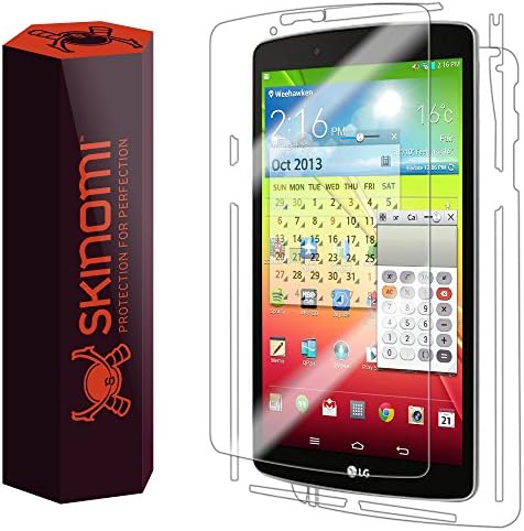 Skinomi Teljes Test Bőr Védő Kompatibilis LG G-Pad F 8.0 (képernyővédő fólia + hátlap) TechSkin Teljes Lefedettség Tiszta
