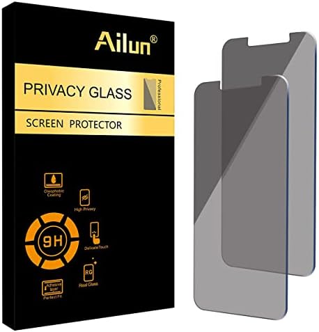 Ailun Adatvédelmi képernyővédő fólia iPhone 14/iPhone 13/iPhone 13 Pro [6.1 Colos] 2 Csomag Anti-Spy Privát Edzett Üveg Anti-Semmiből