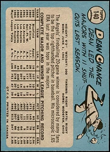 1965 O-Pee-Chee 140 Dean Esélyt, Los Angeles az Angyalok (Baseball Kártya) NM Angyalok