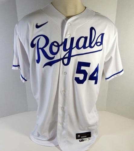 2020 Kansas City Royals Ronald környékén fekszik 54 Játék Kiadott Fehér Jersey DG P 50 38 - Játék Használt MLB Mezek