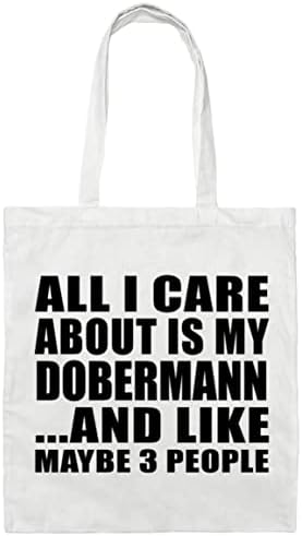 Designsify Csak Az Érdekel, hogy A Dobermann, Pamut Táska Újrafelhasználható Élelmiszerbolt Tengerparti Utazás, Vásárlás,