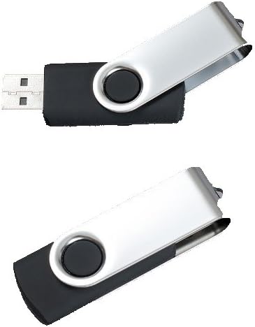 Prémium Fém/Fekete, Forgatható USB Flash Memória, 32 gb-os Meghajtó