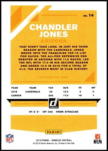 2019 Donruss 14 Chandler Jones NM-MT Arizona Cardinals Hivatalosan Engedélyezett NFL Labdarúgó-Trading Card