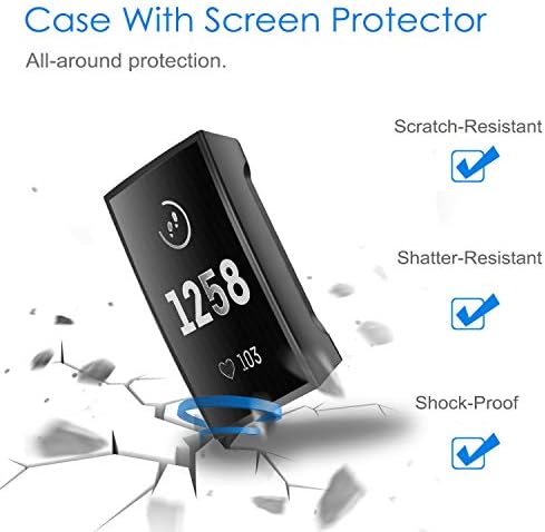 [3 Csomag] Fintie képernyővédő fólia Kompatibilis Fitbit Díj 3, Puha, Vékony TPU Bevonatú burkolata Teljes-Körül Védő Lökhárító