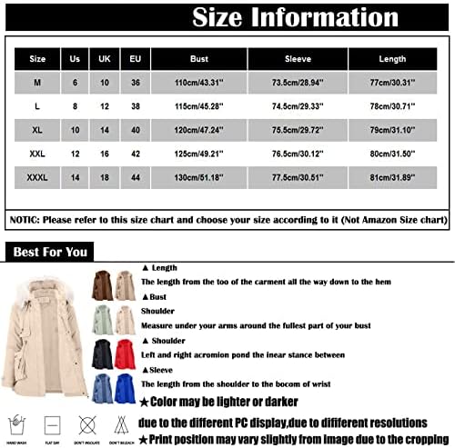 VODMXYGG Női Alkalmi Kabát Téli Alapvető Maximum Classic-Fit Könnyű Nyakkendő Csomó T-Shirt Kényelem Zip Zip Fel Kabát