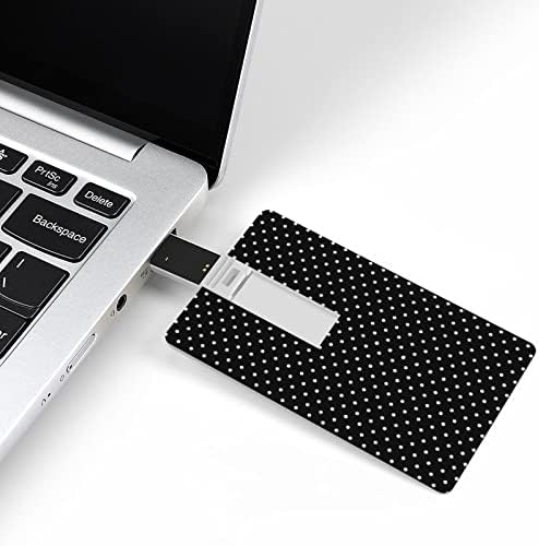 Fekete-Fehér Pöttyös Kártya USB 2.0 Flash Drive 32G/64G Minta Nyomtatott Vicces