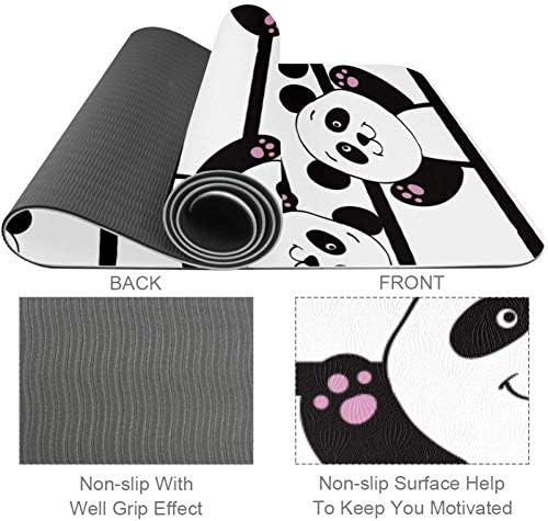 DJROW Jóga Szőnyeg Cuki Panda Stirpe Nyomtatás Természetes Pilates Gyakorlat Mat Környezetbarát Tornaterem Szőnyeg Vastagsága