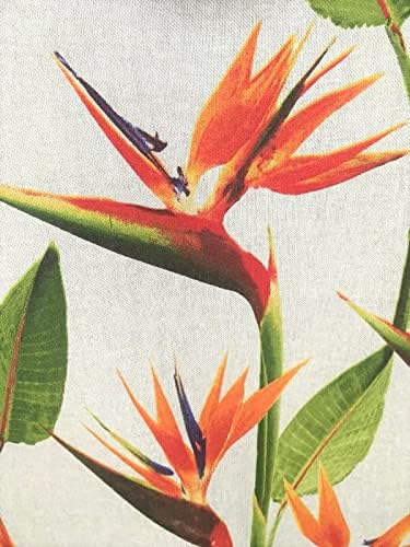 A Birds of Paradise Pamut Vászon Anyag által Udvaron Méter Narancs Virágos Varrás Anyag Méterre, a Virágok, Textil Nyomtatás