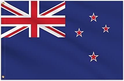 BannerBuzz Új-Zéland Zászlaja Kötött Szövet 90 GSM - Könnyű, Világos & Élénk Színek, Sárgaréz Fiatalok Felhasználásra Beltéri-Kültéri