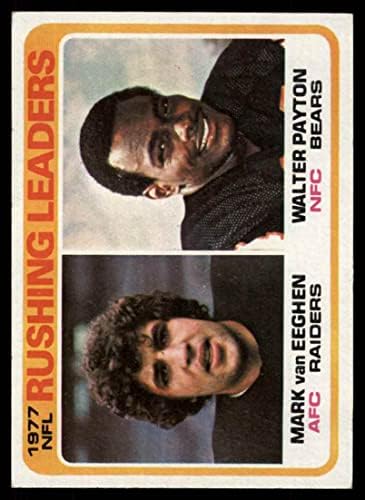1978 Topps 333 Rohanó Vezetők Walter Payton/Mark van Eeghen Medve/Raiders (Foci Kártya) VG/EX+ Medve/Raiders Jackson St/Colgate