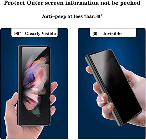 Hraxkaxu Samsung Galaxy Z Fold 4 5G Privacy Screen Protector Anti-Kukkoló Nano Puha Film Külső Képernyő+Belső Screen Anti-Kukkoló