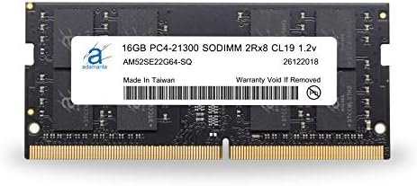 Adamanta 32GB (2x16GB) Kompatibilis HP Pavilion 17, ProDesk, ProOne, Munkaállomás Z2, Zbook DDR4 2666MHz PC4-21300 SODIMM