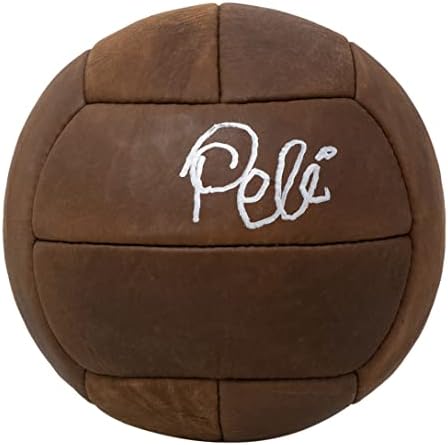 Pelé Aláírt Vintage Futball-Labda BAS