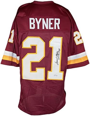 Komolyan Byner dedikált, aláírt írva jersey NFL Washington Parancsnokok PSA ITP-COA