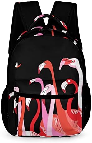 Grafika Piros Sok Flamingók Laptop Hátizsák Aranyos Utazási Táska Alkalmi Váll Daypack Ajándék Férfiaknak, Nőknek