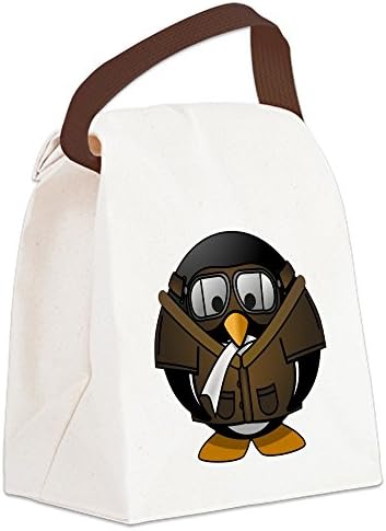 Vászon Ebéd Bag Kis Kerek Pingvin - Repülőgép Pilóta