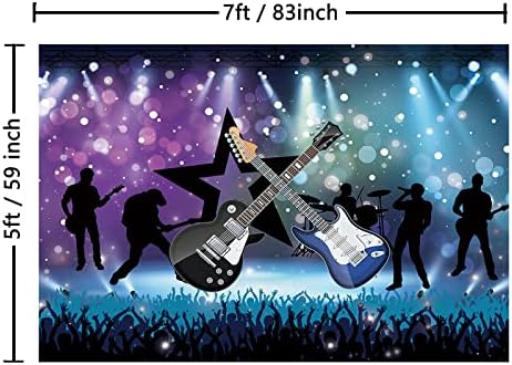 7×5FT Nagy Szövet Nyaralás, Buli Hátteret Banner a Rock N Roll Party Dekoráció,Rock Star Banner Háttér, Koncert, Élő Plateform