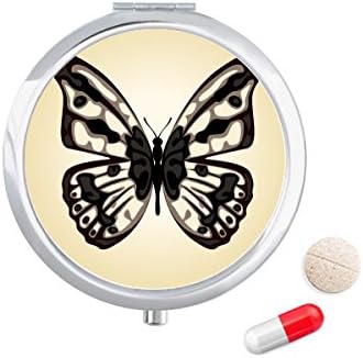 Pillangó Minta Sápadt Tabletta Esetben Zsebében Gyógyszer Tároló Doboz, Tartály Adagoló