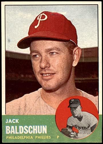1963 Topps 341 PONT Jack Baldschun Philadelphia Phillies (Baseball Kártya) (Slash (a fenti a karját) a Kép Beszúrása Javították