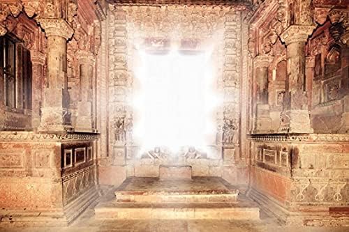 7x5ft Indiai Hindu Templomban Fény Ajtó Hátteret Táj leánybúcsú lakodalom Háttér