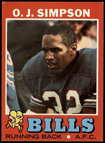 1971 Topps 260 O. J. Simpson Buffalo Bills (Foci Kártya) VG/EX Számlák