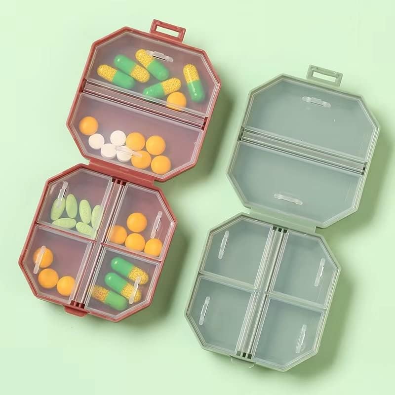 3 Csomag Tabletta Doboz Vízálló, Hordozható Mini Heti Tabletta Esetben 6 Külön Compartmen a Pénztárcák Zsebében Utazási Gyógyszer