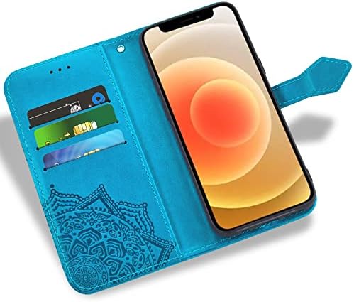 Asuwish Kompatibilis az iPhone 12 Mini 5.4 Tárca Esetben Edzett Üveg kijelző Védő fólia, illetve Bőr Flip Cover Kártya Tartóját