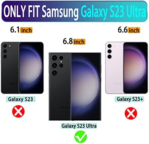 VANAVAGY Samsung Galaxy S23 Ultra Tárca Esetben a Nők, mind a Férfiak,Bőr Mágneses Csattal Folio Flip hátlapot a Hitelkártya