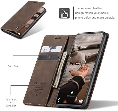 UEEBAI Pénztárca tok Samsung Galaxy S20 FE 5G, Prémium PU bőrtok Veterán Matt Tárca Fedél [Card Slot] [Mágneses Bezárása]