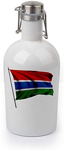 ExpressItBest 64oz Growler - Zászló Gambia (Gambiai) - Sok Lehetőség
