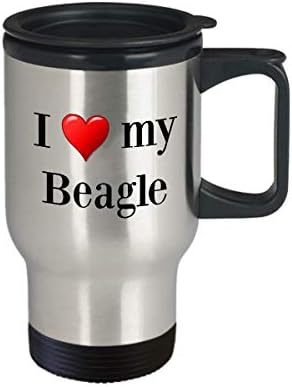 Beagle Utazási Bögre - Hőszigetelt Rozsdamentes Acél Kutya Szerető Bögre Ajándék