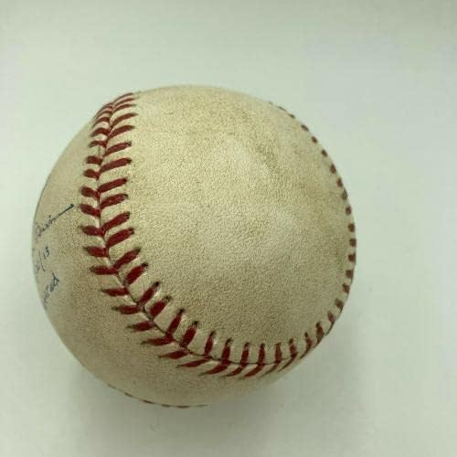 Történelmi Mariano Rivera Nap Aláírt Játék Használt Baseball MEARS & Steiner COA - MLB Dedikált Baseball Játék, Használt