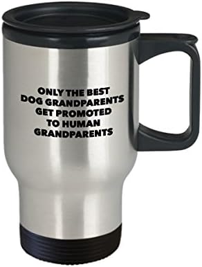 HollyWood & Zsineg Új Nagyszülő Ajándék - Csak A Legjobb Kutya Nagyszülei léptették Elő Emberi Nagyszülők Bögre Rozsdamentes