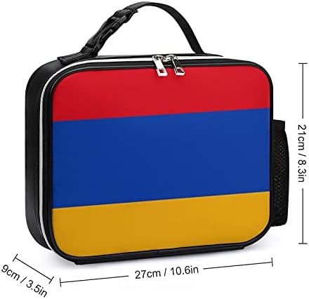 Örményország Zászló Újrafelhasználható Ebéd Táska Szigetelt Uzsonnás Doboz, Tartály, Irodai Munka Piknik Utazási Fogantyúval