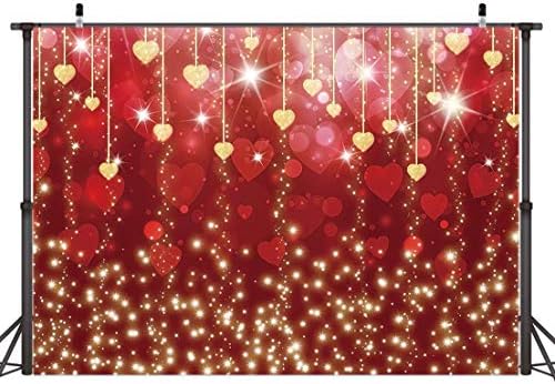 Romantikus Valentin-Napi Fotó Hátteret Arany Glitter Flash Szerelmes Szív Fotózás Hátteret lánybúcsúra, Esküvői Fotó Stúdió