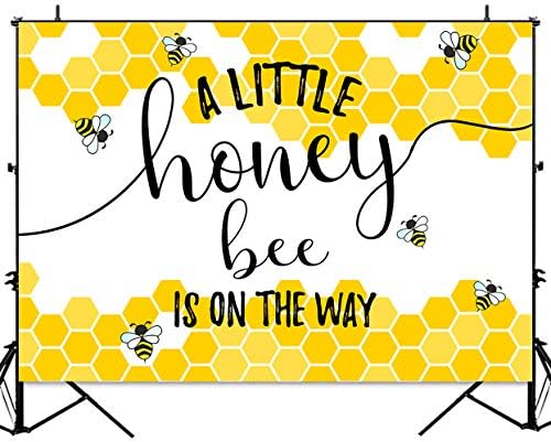 Sensfun Méh Hátteret Baba Zuhany Fiú Lány Honeycomb Bumblebee-a Nemek közötti Mutatják Fotó Hátterekkel 7x5ft Egy Édes Kis