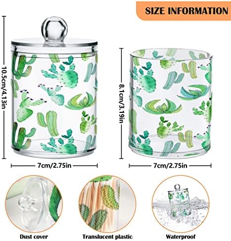Kigai Akvarell Kaktusz Qtip Jogosultja - 14OZ Átlátszó Műanyag Patikus Üvegek Wc Tartály Adagoló Szervező Hiúság Tároló Edény