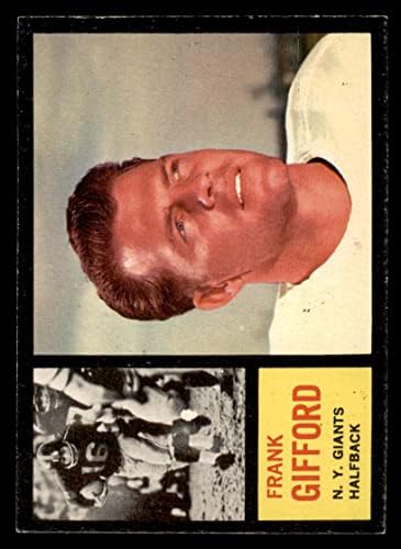 1962 Topps 104 Frank Gifford New York Giants-FB (Foci Kártya) NM+ Óriások-FB USC