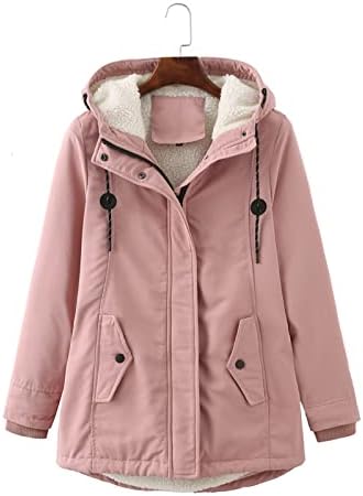 Női Megvastagodott Kabát Plus Size Egyszínű Meleg Trendi Téli Polár Bélelt Kapucnis Egyszínű Hó Kabát, Dzseki