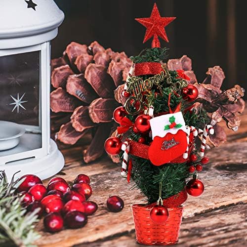 PRETYZOOM 1db Karácsony Mini karácsonyfa Asztali Dísz Dekoráció Ajándék Karácsonyra Beltéri Kültéri Haza Fél