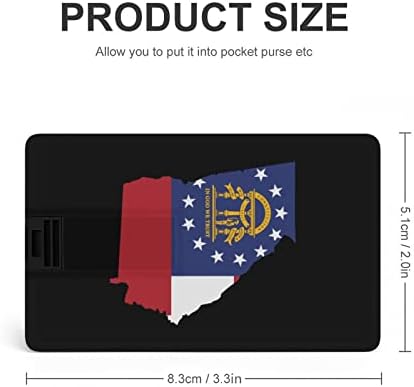 Georgia Állami Zászló Térkép Hitelkártya USB Flash Meghajtók Személyre szabott Memory Stick Kulcs, Céges Ajándék, Promóciós