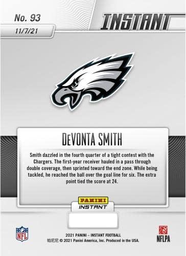 Sport Emlékek Devonta Smith Philadelphia Eagles Fanatikusok Kizárólagos Párhuzamos Panini Azonnali NFL Héten 9 28 Yardos