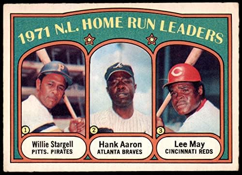 1972 O-Pee-Chee 89 NL HR Vezetők Hank Aaron/Lee Lehet/WIllie Stargeltől Pittsburgh/Atlanta/Cincinnati Kalózok/Bátrabbak/Vörösök