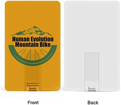 Az emberi Evolúció Hegy Bike2 Hitelkártya USB Flash Meghajtók Személyre szabott Memory Stick Kulcs, Céges Ajándék, Promóciós
