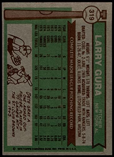 1976 Topps 319 Larry Gura New York Yankees (Baseball Kártya) EX Yankees