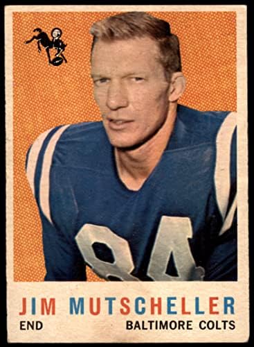 1959 Topps 89 Jim Mutscheller Baltimore Colts (Foci Kártya) VG Colts Notre Dame